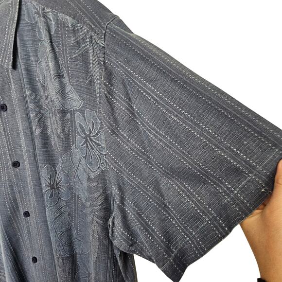 Tommy Bahama Men Silk Hawaiian Shirt XXL Floral Resortwear Travel Vacation Beach - Picture 4 of 9